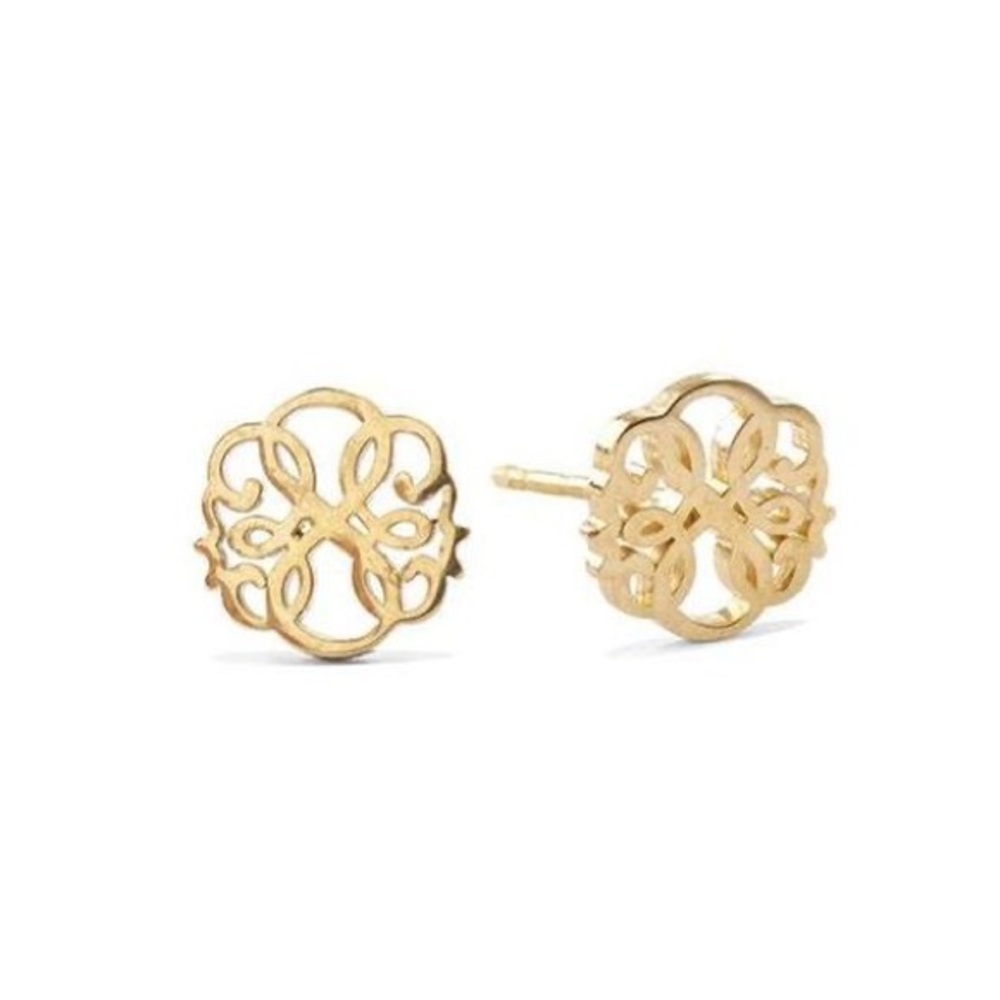 Alex and Ani Path of Life Gold Plated Post Earrings